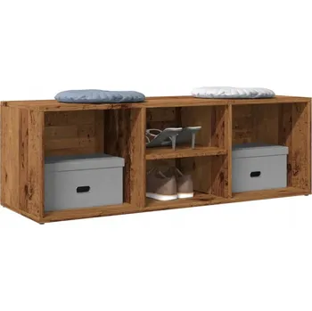 Botník zahrada-XL Botníková lavice old wood 105 x 35 x 35 cm kompozitní dřevo 856410