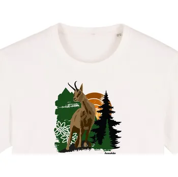 Dámské tričko Tričko Kamzík tatranský béžové S