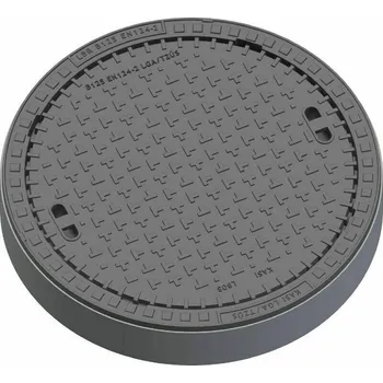 Kanalizační potrubí Poklop šachtový DITON B125 GU v litinovo-betonovém rámu bez odvětrání