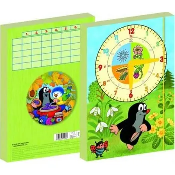 omalovánky AKIM Box na sešity s gumičkoou Krtek A4 (Multifunkční desky A4+)