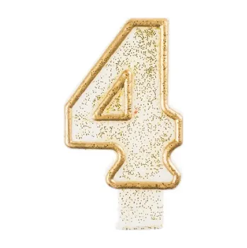 Dortová svíčka MZ Svíčka na dort třpytivá 4 - tři barvy Barva: Zlatá