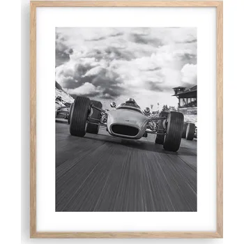Obraz Obraz plakát na zeď v rámu světlý dub 40x50 Formule 1 plakáty do obýváku
