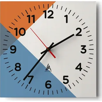 Hodiny Nástěnné hodiny do obýváku 40x40 Abstrakce Tiché hodiny Skleněné hodiny Bez hlučnosti