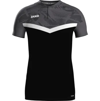 Triko s límečkem JAKO Iconic šedé Velikost: 4XL