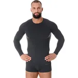 Brubeck pánské tričko s dlouhým rukávem Active wool graphite Barva: Grafitová, Velikost: XXL