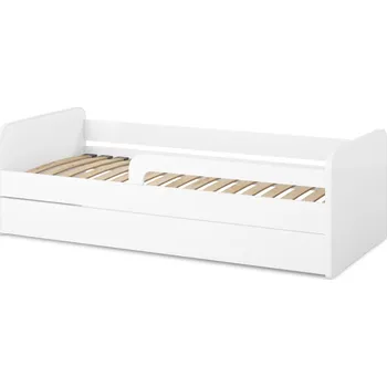 Postel Dětská postel GERMAR 80x200 cm se zábranou, bílá + vyzvednutí ZDARMA