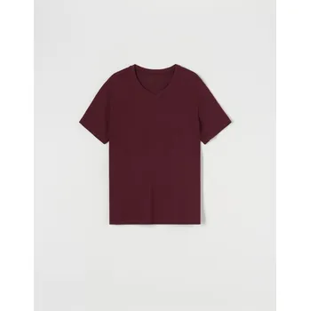 Pánské tričko Sinsay - Tričko s krátkým rukávem - kaštanová - 0237T-83X - 0237T-83X-XS