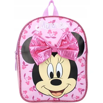 Dětský batoh Jednokomorový Batoh Mickey Mouse Vadobag pro předškoláky pro chlapce a dívky, růžový a vícebarevný