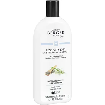 Aviváž Maison Berger Paris – 3v1 parfémovaný prací gel s aviváží Pure White Tea (Čistý bílý čaj), 1 l (33 praní)