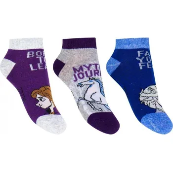 Frozen (Ledové království) Sada 3 ks kotníčkové ponožky FROZEN Velikost: 31-34