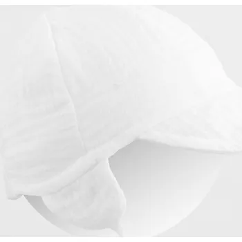 Čepice New baby Dětská letní mušelínová čepička s kšiltem bílá 68/74