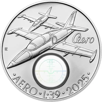ČNB - Stříbrná mince ČNB 500 Kč Cvičný letoun Aero L-39 Albatros STANDARD