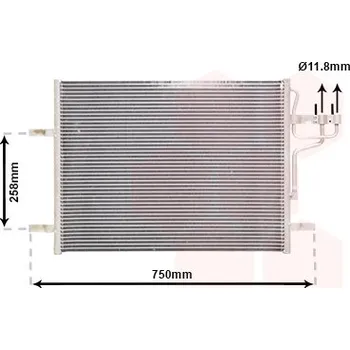 Výparník klimatizace Kondenzátor, klimatizace VAN WEZEL 18005483