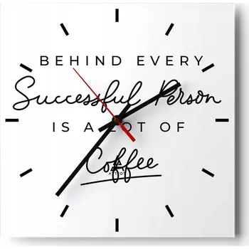 Hodiny Velké nástěnné hodiny 40x40 Typografie Skleněné hodiny Tiché