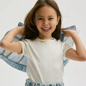 Dívčí oblečení Reserved - Svetr s krátkým rukávem - krémová - 250DB-01X - 250DB-01X-146