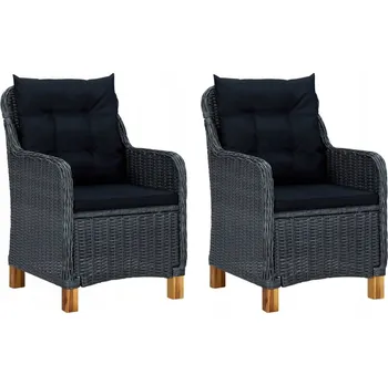 Zahradní nábytek Zahradní křeslo VidaXL umělý ratan šedé