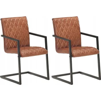 Jídelní židle Jídelní židle, konzolové, 2 ks, hnědé,