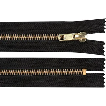 Zip Kovový zip No 5 délka 14 cm (jeansový) - 322 černá