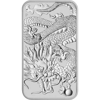 Perth Mint Rectangular Dragon stříbrná mince 1oz 2022