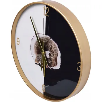 Hodiny Nástěnné hodiny KULATÝ MALÉ TMAVÉ 37X37X4,3CM