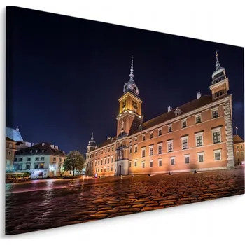 Obraz Obraz města Varšava v noci, zámek, do obýváku 30x20 cm