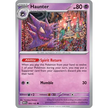 Sběratelská karetní hra Haunter MEW 093/165 - reverse holo