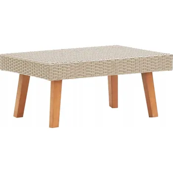 Konferenční stolek Konferenční stolek do zahrady, PE ratan, béžový