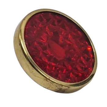 Příslušenství osvětlení automobilu ODRAZKA V MOSAZNÉM RÁMEČKU (červená)