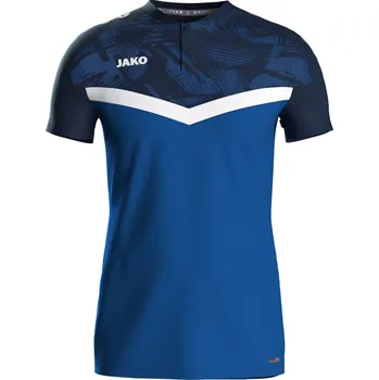 Triko s límečkem JAKO Iconic modré Velikost: 2XL