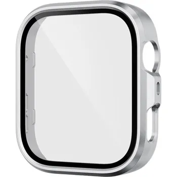 VSECHNONAMOBIL 109741 PC FULL COVER Plastový kryt se sklem pro Huawei Watch Fit 4 Pro stříbrný