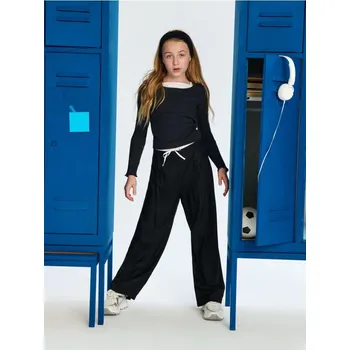 Dětská móda Sinsay - Kalhoty z viskózy - černá - 015EU-99X - 015EU-99X-152