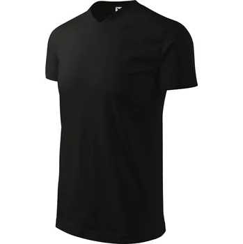 Pánské tričko MALFINI HEAVY V-NECK 111 unisex tričko Barva: černá, Velikost: 4XL
