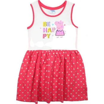 Dívčí šaty ŠATY PEPPA PIG (bílo-malinové) Velikost: 92