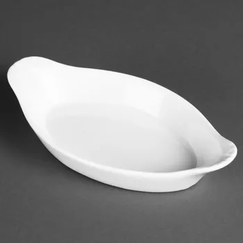 Olympia oválné mísy Whiteware s uchy Hloubka: 11,8 cm, Průměr: 20,4 cm, Tvar: Oválná