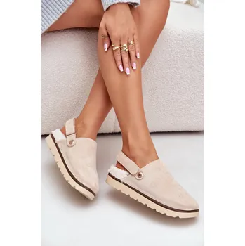 Dámské pantofle FB2 Dámské Pantofle Na Silné Podešvi S Kožíškem A Přezkou Černé Linneola Boto krémová 3099195