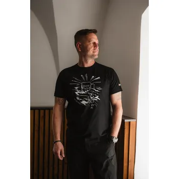 Běžecké oblečení PIVOVAR SVIJANY Tričko pánské cesta za pivem Barva: černá, Velikost: L Cesta za pivem