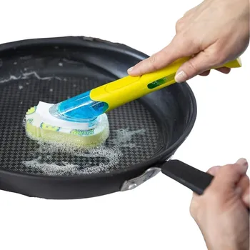 Houbička SRUB DADDY Houbička na nádobí s rukojetí a dávkovačem jaru SCRUB DISH DADDY