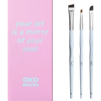 Umělecký štětec OKO sada štětců na obočí Your Art is a Mirror of Your Soul (štětce č. 1+2+5)