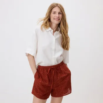 Reserved - Ažurové šortky - ostře červená - 174BP-29X - 174BP-29X-S