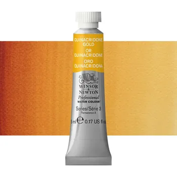 Vodová barva Akvarelová barva Winsor & Newton Professional, 5ml - Quinacridone Gold