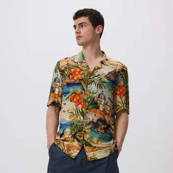 Reserved - Viskózová košile comfort fit - vícebarevná - 020EH-MLC - 020EH-MLC-S