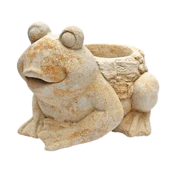 Zahradní dekorace ZahradniDekorace ROZBITÁ zahradní sochy - Žába - květináč, výška 21 cm, 10 kg