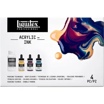 Vodová barva Akrylové inkousty Liquitex Deep - sada 4ks