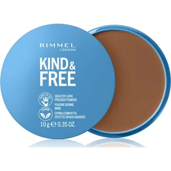 Přípravek na tvář Rimmel Kind & Free Pressed Powder matující pudr odstín 50 Deep 10 g