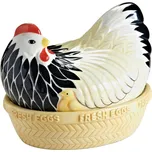 Mísa na vejce s víkem ve tvaru slepice kropenatá, MASON CASH