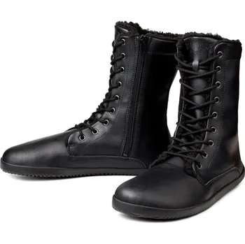 Dámská zimní obuv Ahinsa shoes Dámské zimní boty Jaya Winter Comfort na zip s černým kožíškem 38