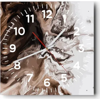 Hodiny Nástěnné hodiny do obýváku 40x40 Abstrakce Tiché hodiny Skleněné hodiny Bez hlučnosti