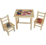 ČistéDřevo Dřevěný dětský stoleček se 2…