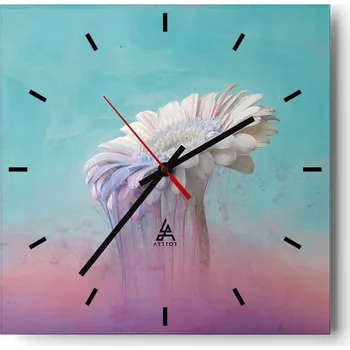 Hodiny Velké nástěnné hodiny 40x40 Abstrakce Skleněné tiché hodiny