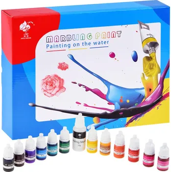 Výtvárné potřeby Vodové barvy pro techniku Malování na vodě 12 ks